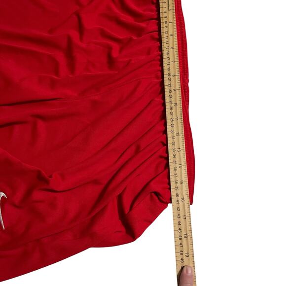 Nike Womens Athletic Shorts Size XL Red Soccer Football Shorts Dri Fit Mid Rise - Picture 7 of 10